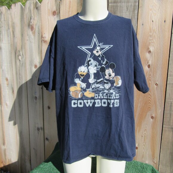 NFL Dallas Cowboys Disney Mickey Mouse, Goofy, Donald Duck T-Shirt Size 2XL - Picture 1 of 8